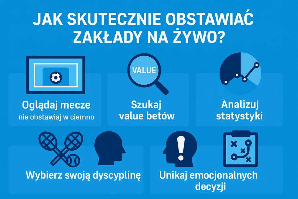 Jak skutecznie obstawiać zakłady na żywo? Poradnik typera live