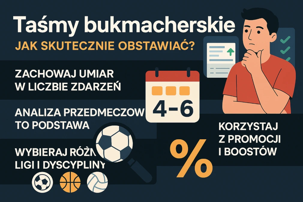 Taśmy bukmacherskie. Jak skutecznie obstawiać?