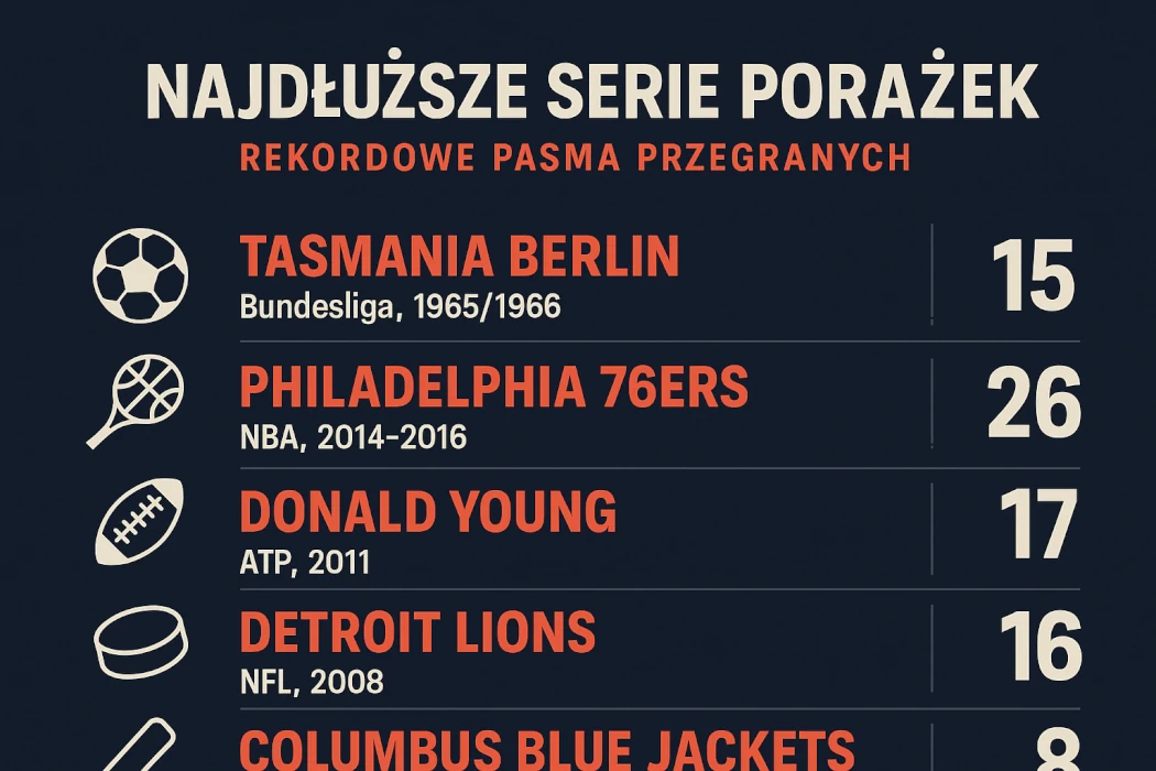 Najdłuższe serie porażek w historii sportu: dramatyczne pasma bez zwycięstwa