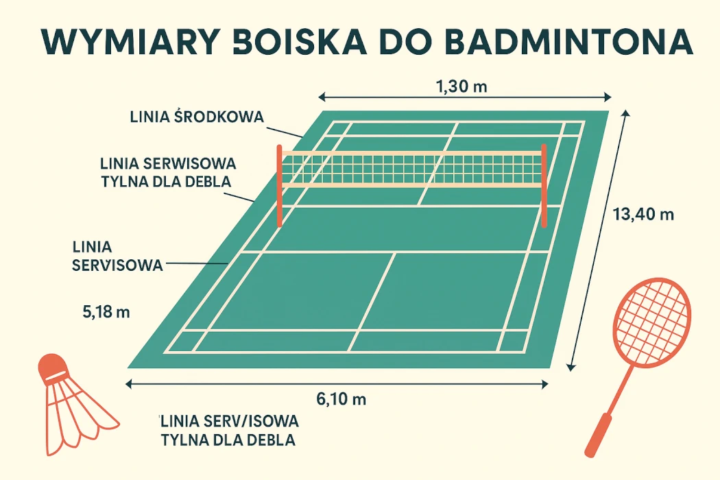 Jakie wymiary ma boisko do badmintona?
